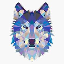 Geometric Wolf Vinyl Waterproof Sticker Decal Car Laptop Wall Window Bumper Sticker 5"