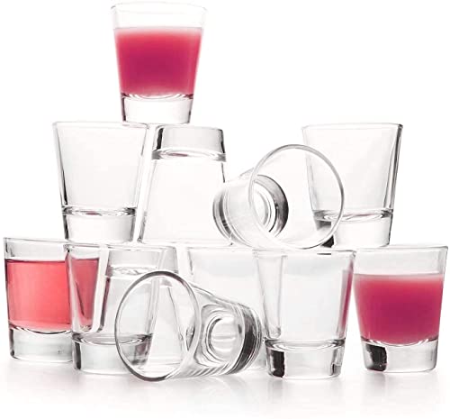 Image of bellemax Classy Shot Glass for Espressos, Spirits & Liquors,Whiskey, Vodka Shot, Tequila Shot, Wine Tasting, Cocktail Pour, Bar Accessory & Home Decor Parties Glasses Set of 6 (BR-10)