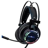 Leichtes und komfortables Design - leichtes, leichtes Over-Ear-Design und Over-Ear-Kunstlederkissen, damit Sie lange Zeit bequem spielen können
