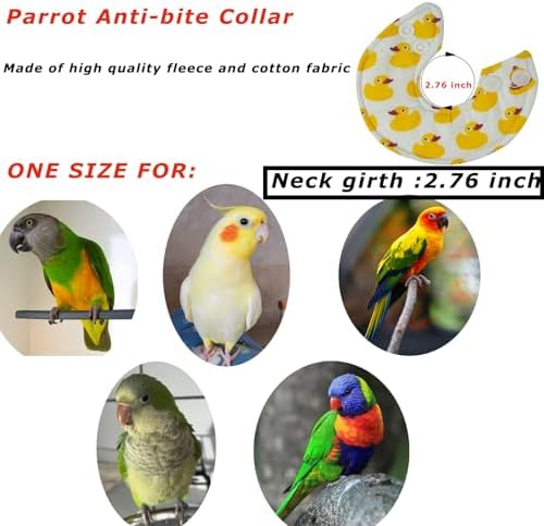Bird Cone Collars for Feather Plucking, Monk Parakeets Anti-bite Soft Wound Healing Safety Elizabethan Collar,Sun Conures Recovery Neck Cones Quaker Cockatiels Feather Protection with Wood Hanger - 1