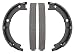 Wagner Z933 Parking Brake Shoe Set, Rear