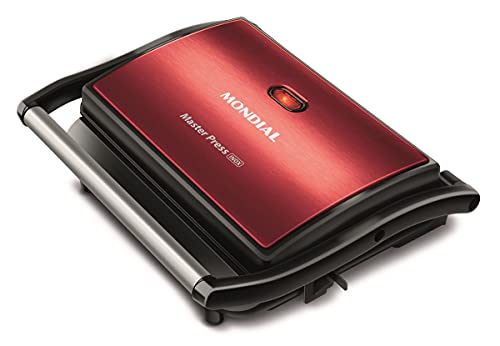Press Grill Master Press, Mondial, 110V, 1000W, Vermelho/Inox - PG-01-RC