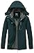 DCmount Winterjacke Damen Winddicht Skijacke Damen warm Fleecejacke wasserdicht verdickt gefüttert Funktionsjacke mit abnehmbarer Kapuze