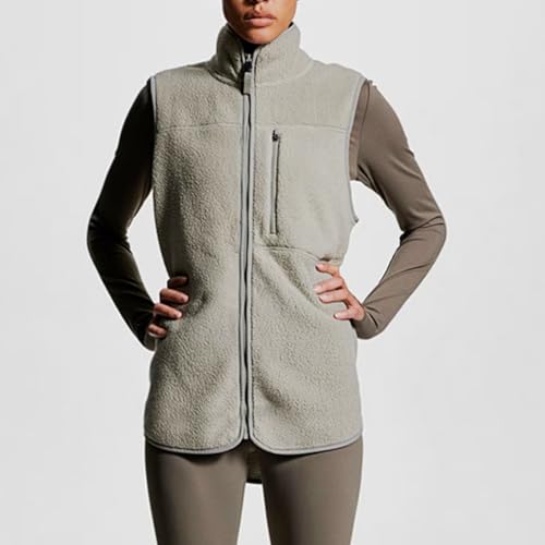 Womens Polar Fleece Vest Warm Zip Up Vest Sleeveless Coat Vest Casual Fall Winter Sports Vest Outwear3