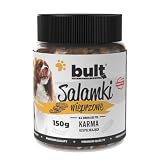 BULT Salamki dla Psa Mix Smaków Dziczyzna Wołowina Wieprzowina Drób 4x150g dla Dorosłych Psów Przysmaki Treningowe