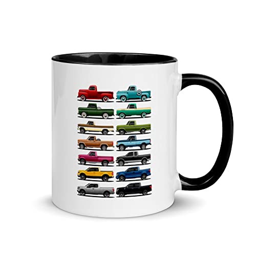 Mug Cerámico Evolution of Trucks F Series 11oz Negro miniatura 1