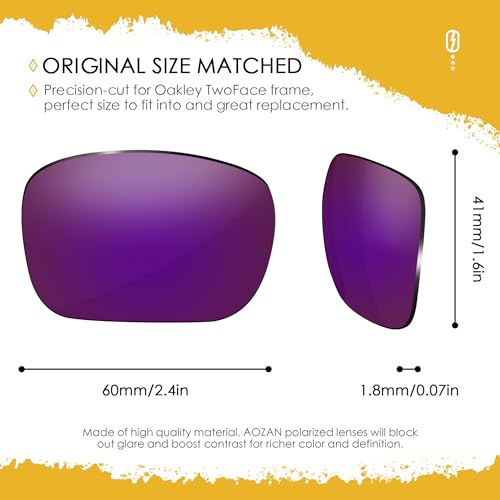 Image of ANSI Z87.1 Replacement Lenses For Oakley TwoFace OO9189 Sunglasses