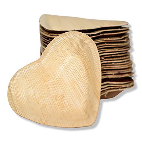 Lot de 25 assiettes jetables en feuille de palmier - Qualité supérieure - Biodégradables - Jetables Cover