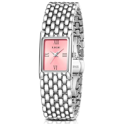 Image of LIGE Watches for Women Luxury Ladies Quartz Wrist Watches with Stainless Steel Bracelet,Waterproof.Womens Casual Fashion Small Watch Bracelet