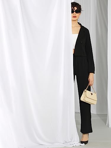 Image of KOTTY Women's Solid Relaxed Fit Full Sleeve Co-ord Blazer and Trouser Set.