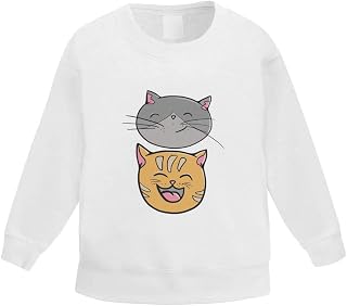 Azeeda 'Two Kitties' Kid's Sweatshirt/Jumper (3-4 Years) (KW00120854)