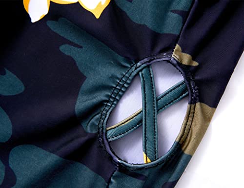 Tenvda Girls One-Piece Swimsuit Size 12-14 Years Green Camouflage Flower Print Bathing Suit Swimwear For Big Kids Surfing Swim Team Competition #TOP4