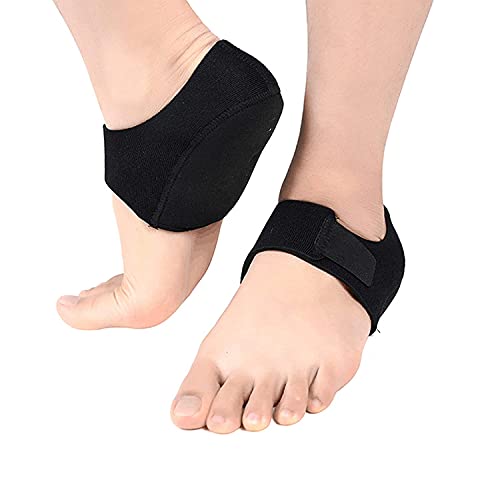 Heel Cup Heel Sleeves Pads Heel Pads Cushion Heel Support for Relieving Heel Pain from Plantar Fasciitis Heel Spur Tendinitis Cracked Heel Protector (Women 8-14 / Men 7-13)