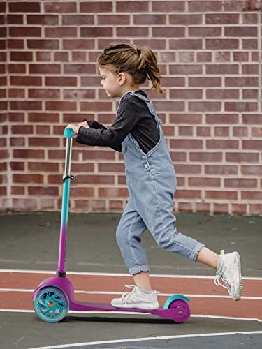 FAYDUDU 3 Wheel Kids Scooter Toddler Scooters Adjustable Height Handle with PU Flashing Wheels for Boys Girls Children Kick Scooter Age 2-5
