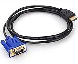Yiany - Cable HDMI a VGA, 1,8 m, xapat en or, 1080P HDMI mascle a VGA mascle analògic