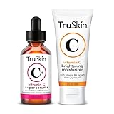 TruSkin Super C Duo with Vitamin C Plus Super Serum for Face, 1 fl oz & Vitamin C Brightening Moisturizer, 2 fl oz – Anti Aging Skin Care Gift Set for Hydrated, Smooth & Firmer-Looking Skin