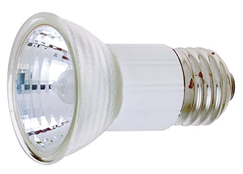Satco S3114 100 Watt MR16 Long Neck Halogen Medium Base 120 Volt Clear FL 36 Beam Pattern No Harmful Ultraviolet Rays Light Bulb, With Lens