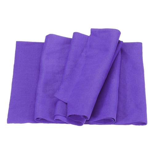Image of MECCANIXITY 47 inch Elastic Cuffs Ribbed Trims Cotton Fabric Knit Rib Stretch Tape Cuff Sleeve Waistband for Sewing, 20 inch Wide Purple