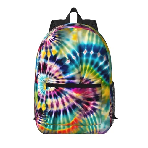 Sac à dos tie dye style Noir Exotic Tribe : fini le désordre avec ce sac d'école léger à poche