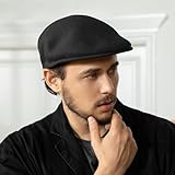 Gajaous Wool Blend Mens Newsboy Caps, Classic Flat Cap Ivy Cabbie Gatsby Hat Winter Beret Hat for Men - Image 5