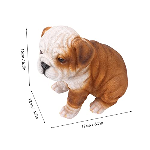 Estatua Bulldog de Resina para Jardín Decorativo miniatura 4