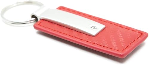 Miniatura 3 de Au-Tomotive Gold, INC. Llavero de cuero de fibra de carbono roja Mazda Miata, Rojo -