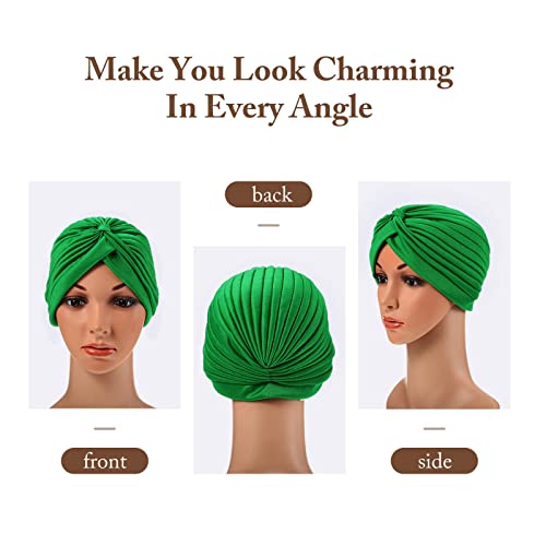 Image of SATINIOR 6 Pcs Stretchy Turban Head Wraps for Women