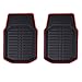 FH Group F14409REDBLACK-FRONT-AVC Red/Black Floor Mat (Front Set s Deep Tray All Weather)