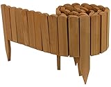 Woodside Log Roll Wooden Border Fence - 203cm x 20cm