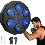 Smart Music Boxing Machine Wall-Mounted Punch Trainer with 9 Modes & Speeds, Bluetooth Music Sync, Gloves & USB Perfect for Home Gyms, Fitness Enthusiasts, and...