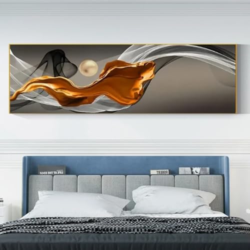 Affiche ruban abstrait haut de gamme peinture de luxe grand format pour chambre