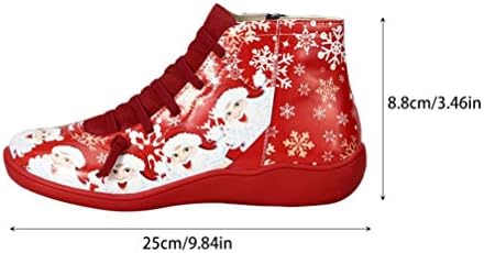 Holibanna 1 Pair Santa Booties Women’s Slippers Ladies Christmas Shoes Santa Claus Ankle Boots Women Christmas Boots Elf Slippers Socks Xmas Short Boots Artificial Pu Miss Men's Shoes Winter | Image 4