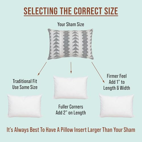 Image of Pillowflex Synthetic Down Pillow Insert 21x27 in - Karate Chop Pillow | Set of 2 - Large Rectangle Sham Forms, Plush Polyester Cotton Blend, Cloud-Like Comfort, Clump-Resistant Fill, Smooth Finish