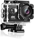 Filmadora 4K, 4K Câmera à Prova d'água Subaquáticacom EIS, Camera Filmadora, Câmera Sports Prova d´água Fotográfica, Câmera de Ação
