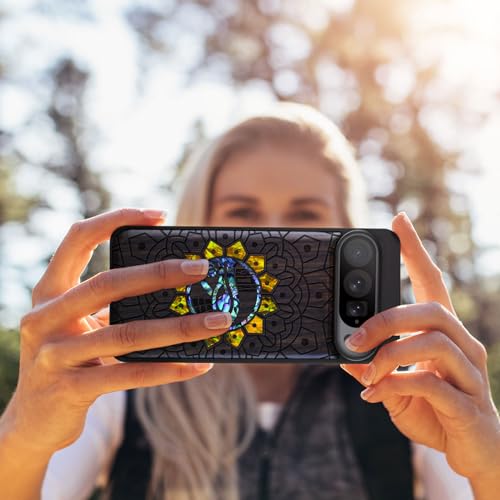 Coque Pixel 9 Pro en bois gravé et nacre de shell unique Carveit - 7