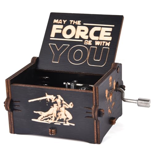 Aokely Music Boxes,Wooden Hand Crank Music Box Mini Antique Vintage