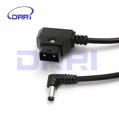 DRRI D-Tap Male to Right Angle DC 2.5mm Cable for Blackmagic 4K Camera