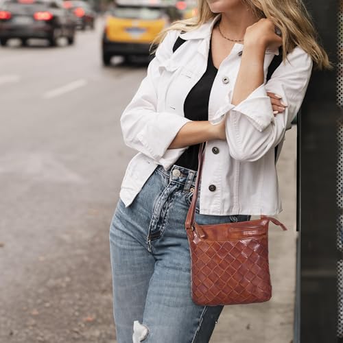 Image of Leather Crossbody Bags for Women - Ladies Sling Handbags - Medium Cross body Purses Handbags - Purses For Women