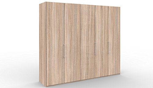 WIEMANN Loft Kleiderschrank, Schlafzimmerschrank, Gleittürenschrank, Drehtürenschrank, Eiche-sägerau, Holz, B/H/T 250 x 236 x 58 cm WIEMANN Loft Kleiderschrank, Schlafzimmerschrank, Gleittürenschrank, Drehtürenschrank, Eiche-sägerau, Holz, B/H/T 250 x 236 x 58 cm