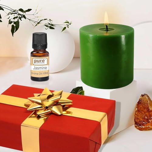 Image of Pure Source India Scented Pillar Candle (3X3 INCH) Decorative Candle for Living Room, Diwali Decor, Gifting, Spa & Meditation (Lemongrass)