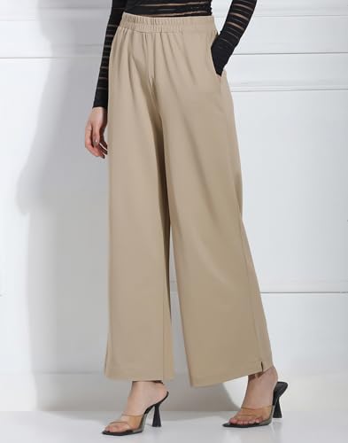 Image of Selvia Women's Straight Leg Trouser with Pocket, Comfort Fit Casual Pants