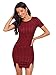 Floerns Women's Floral Short Sleeve Flower Print Bodycon Pencil Dress