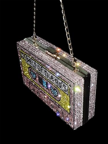 Image of Women Retro Crossbody Bag Rhinestone Fun Unique Evening Clutch Purses for Women