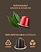 ROSSO CAFFÈ Espresso Coffee Pods for Nespresso Original Machines - 80 Capsules Dark Roast Intense Pack, 4 Strong and Robust Flavors - Made in Italy