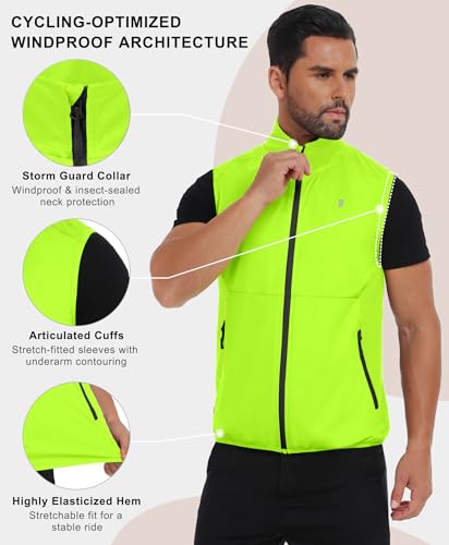 Image of Little Donkey Andy Men's Water-resistant Outerwear Vests, Stretch Windproof Vest for Cycling, Running, Golf