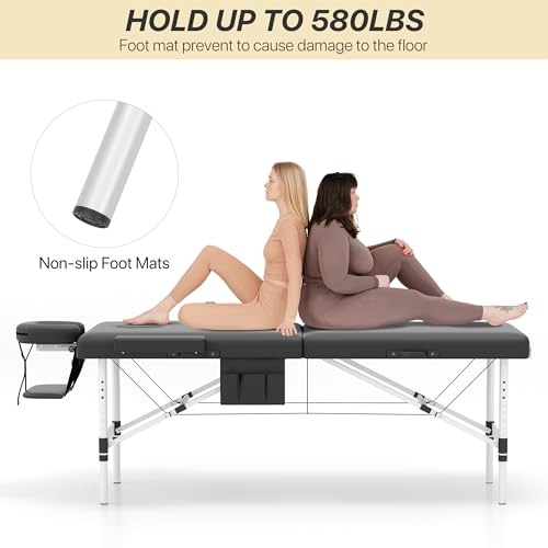 Image of KCC Memory Foam Massage Table,28 Inchs Wide Portable Foldable Massage Bed