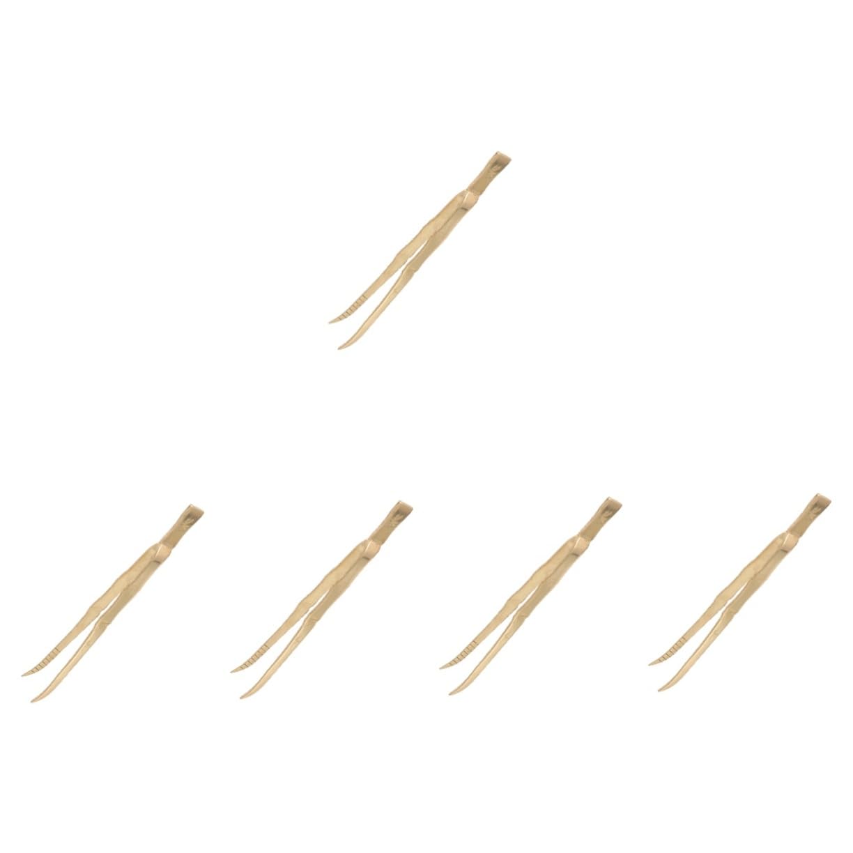 Alipis 5 Piezas Tenazas Pinzas Quemador de Incienso Accesorios para quemadores de Incienso Retro. Tweezers movíles Pinza con Mango Clip de carbón Herramienta de Agarre Alargada latón
