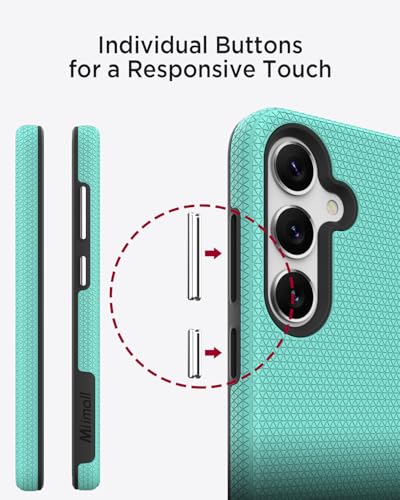 Miimall Slim ＆ Rugged for Samsung Galaxy S25+ Plus Case, 10FT Military Shockproof Dropproof, Anti-Slip Grip Anti-Scratch Women Men Thin Heavy Duty Protective Case for S25Plus, Mint Green - image 4