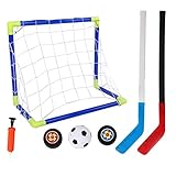 cuanto mide una porteria de hockey sobre hielo La superficie es lisa, todo el tratamiento de bordes eliminado, no es fácil de lastimar a los niños.