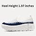 VXGGVX Tennis Shoes Women Slip On Sneakers Chunky Fashion Casual Walking Shoes for Women Blue Size 8.5